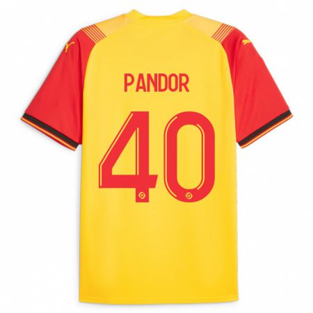Kandiny Herren Yannick Pandor #40 Gelb Heimtrikot Trikot 2023/24 T-Shirt