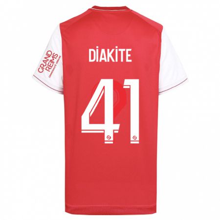 Kandiny Herren Ibrahim Diakité #41 Rot Heimtrikot Trikot 2023/24 T-Shirt