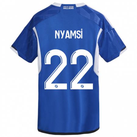 Kandiny Herren Gerzino Nyamsi #22 Blau Heimtrikot Trikot 2023/24 T-Shirt