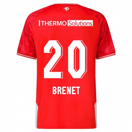 Kandiny Herren Joshua Brenet #20 Rot Heimtrikot Trikot 2023/24 T-Shirt
