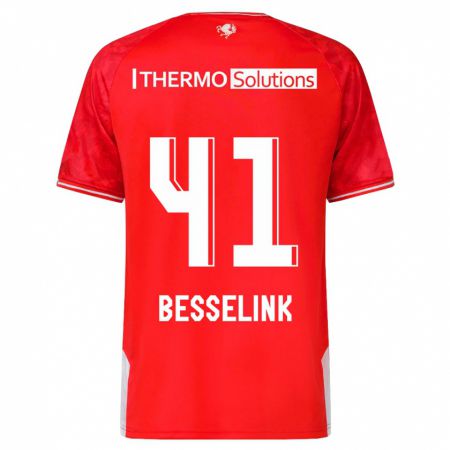 Kandiny Herren Gijs Besselink #41 Rot Heimtrikot Trikot 2023/24 T-Shirt