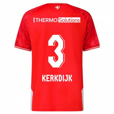 Kandiny Herren Danique Kerkdijk #3 Rot Heimtrikot Trikot 2023/24 T-Shirt