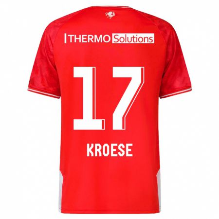 Kandiny Herren Fieke Kroese #17 Rot Heimtrikot Trikot 2023/24 T-Shirt