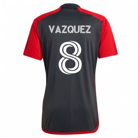 Kandiny Herren Víctor Vázquez #8 Grau Heimtrikot Trikot 2023/24 T-Shirt