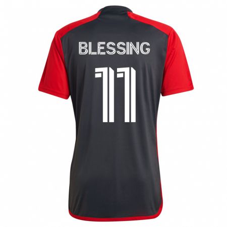 Kandiny Herren Latif Blessing #11 Grau Heimtrikot Trikot 2023/24 T-Shirt