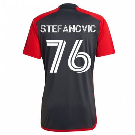 Kandiny Herren Lazar Stefanovic #76 Grau Heimtrikot Trikot 2023/24 T-Shirt