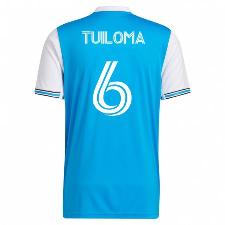 Kandiny Herren Bill Tuiloma #6 Blau Heimtrikot Trikot 2023/24 T-Shirt