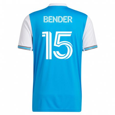 Kandiny Herren Ben Bender #15 Blau Heimtrikot Trikot 2023/24 T-Shirt