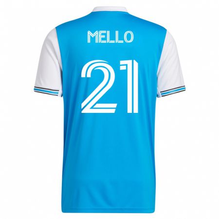 Kandiny Herren Vinicius Mello #21 Blau Heimtrikot Trikot 2023/24 T-Shirt
