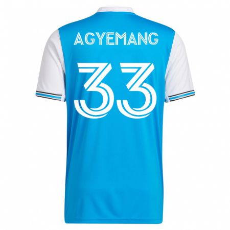 Kandiny Herren Patrick Agyemang #33 Blau Heimtrikot Trikot 2023/24 T-Shirt