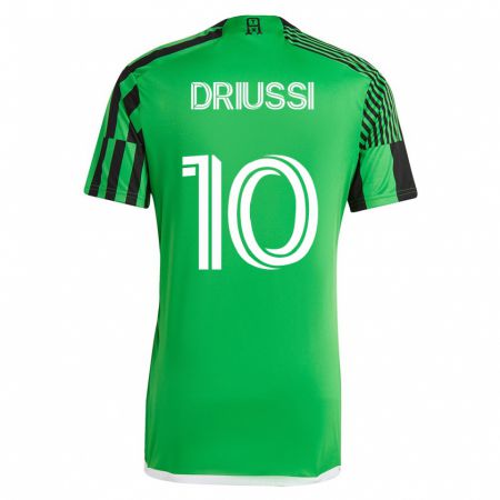 Kandiny Herren Sebastián Driussi #10 Grün Schwarz Heimtrikot Trikot 2023/24 T-Shirt