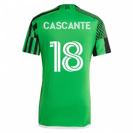 Kandiny Herren Julio Cascante #18 Grün Schwarz Heimtrikot Trikot 2023/24 T-Shirt