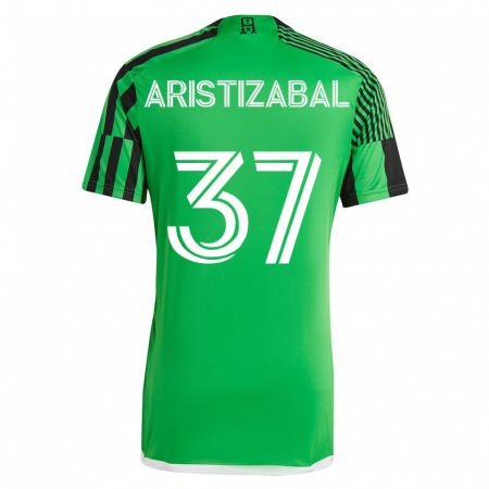 Kandiny Herren Nicolas Aristizabal #37 Grün Schwarz Heimtrikot Trikot 2023/24 T-Shirt