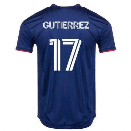 Kandiny Herren Brian Gutiérrez #17 Marine Heimtrikot Trikot 2023/24 T-Shirt