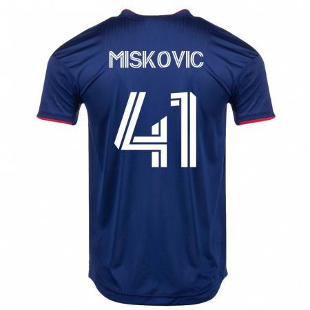 Kandiny Herren Mihajlo Miskovic #41 Marine Heimtrikot Trikot 2023/24 T-Shirt