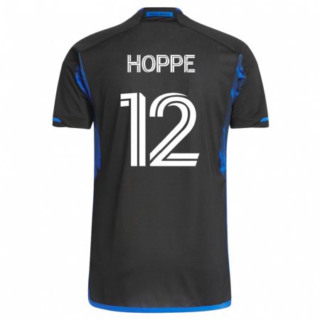 Kandiny Herren Matthew Hoppe #12 Blau Schwarz Heimtrikot Trikot 2023/24 T-Shirt