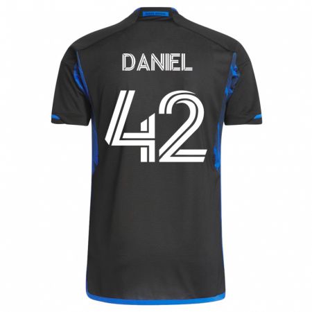 Kandiny Herren Daniel #42 Blau Schwarz Heimtrikot Trikot 2023/24 T-Shirt