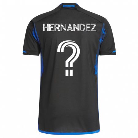 Kandiny Herren Oliver Hernandez #0 Blau Schwarz Heimtrikot Trikot 2023/24 T-Shirt