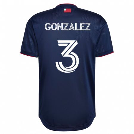 Kandiny Herren Omar González #3 Marine Heimtrikot Trikot 2023/24 T-Shirt