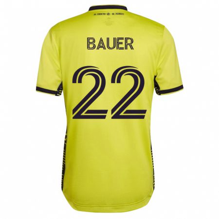 Kandiny Herren Josh Bauer #22 Gelb Heimtrikot Trikot 2023/24 T-Shirt