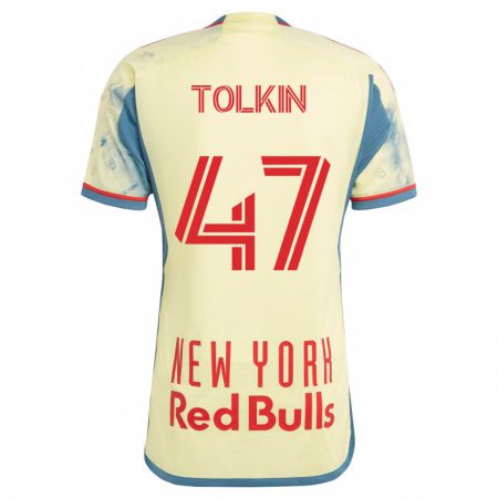 Kandiny Herren John Tolkin #47 Gelb Heimtrikot Trikot 2023/24 T-Shirt