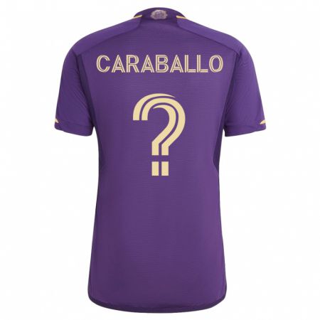 Kandiny Herren Gustavo Caraballo #0 Violett Heimtrikot Trikot 2023/24 T-Shirt