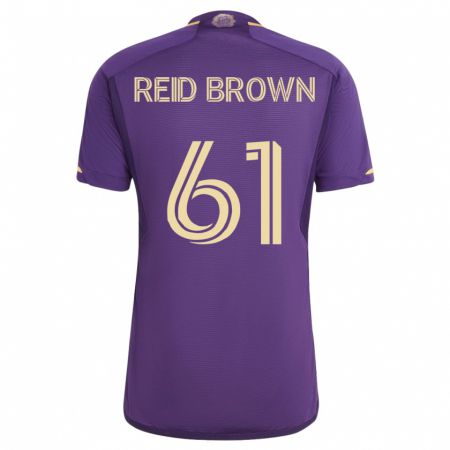 Kandiny Herren Tahir Reid-Brown #61 Violett Heimtrikot Trikot 2023/24 T-Shirt
