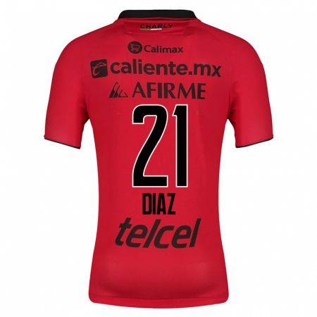 Kandiny Herren Ricardo Díaz #21 Rot Heimtrikot Trikot 2023/24 T-Shirt