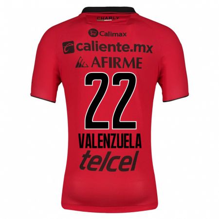 Kandiny Herren Carlos Valenzuela #22 Rot Heimtrikot Trikot 2023/24 T-Shirt