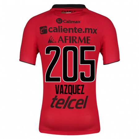 Kandiny Herren Aldair Vázquez #205 Rot Heimtrikot Trikot 2023/24 T-Shirt