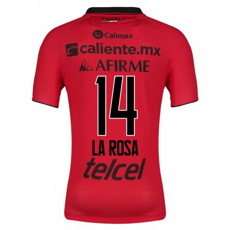 Kandiny Herren Joselyn De La Rosa #14 Rot Heimtrikot Trikot 2023/24 T-Shirt