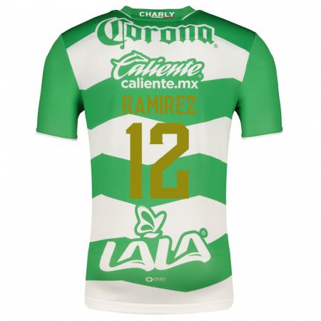 Kandiny Herren Santiago Ramírez #12 Grün Heimtrikot Trikot 2023/24 T-Shirt