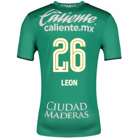 Kandiny Herren Armando León #26 Grün Heimtrikot Trikot 2023/24 T-Shirt
