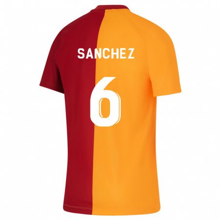 Kandiny Herren Davinson Sánchez #6 Orangefarben Heimtrikot Trikot 2023/24 T-Shirt