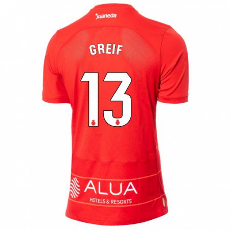 Kandiny Herren Dominik Greif #13 Rot Heimtrikot Trikot 2023/24 T-Shirt