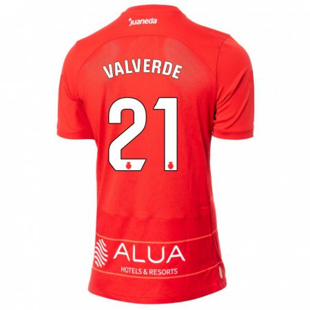 Kandiny Herren David Valverde #21 Rot Heimtrikot Trikot 2023/24 T-Shirt