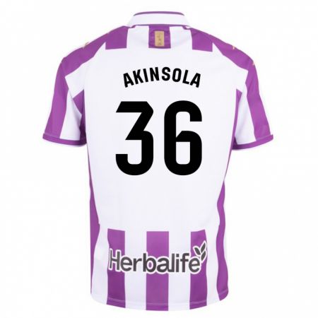 Kandiny Herren Tunde Akinsola #36 Lila Heimtrikot Trikot 2023/24 T-Shirt