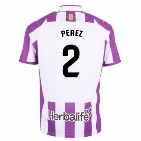 Kandiny Herren Iker Pérez #2 Lila Heimtrikot Trikot 2023/24 T-Shirt