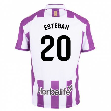 Kandiny Herren Sergio Esteban #20 Lila Heimtrikot Trikot 2023/24 T-Shirt