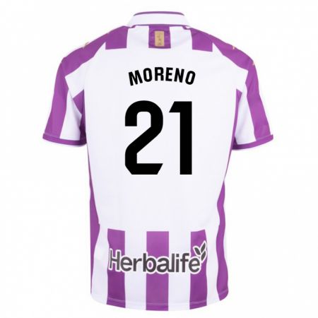 Kandiny Herren Xavi Moreno #21 Lila Heimtrikot Trikot 2023/24 T-Shirt