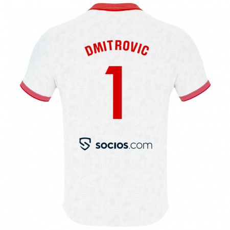 Kandiny Herren Marko Dmitrović #1 Weiß Heimtrikot Trikot 2023/24 T-Shirt