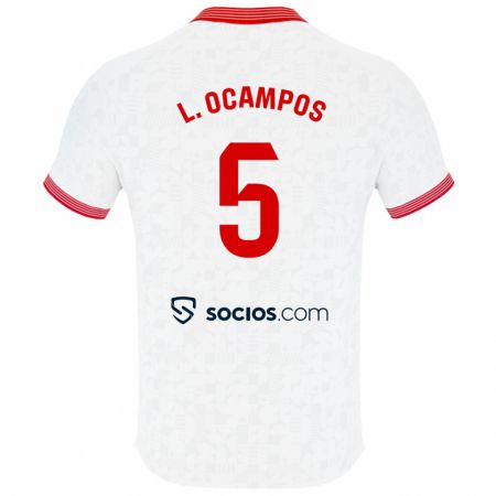 Kandiny Herren Lucas Ocampos #5 Weiß Heimtrikot Trikot 2023/24 T-Shirt