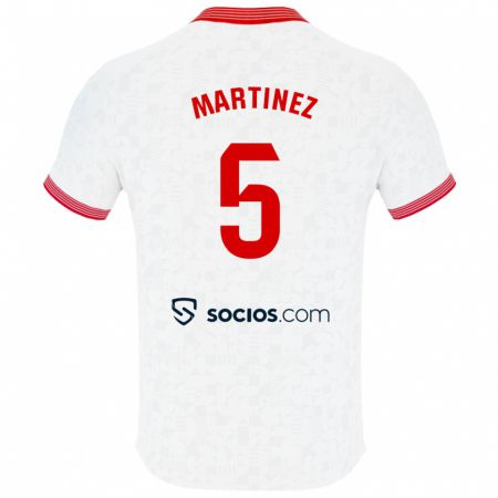Kandiny Herren Sergio Martínez #5 Weiß Heimtrikot Trikot 2023/24 T-Shirt