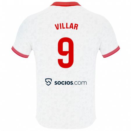 Kandiny Herren Iker Villar #9 Weiß Heimtrikot Trikot 2023/24 T-Shirt
