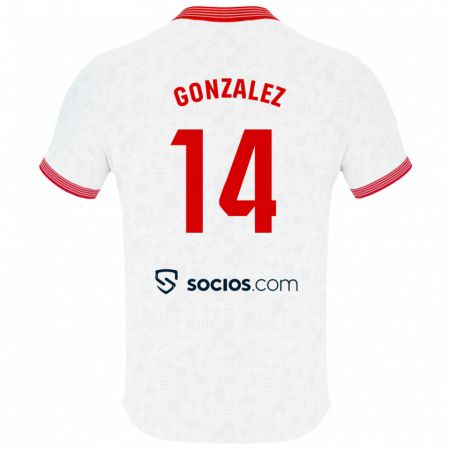 Kandiny Herren Alberto González #14 Weiß Heimtrikot Trikot 2023/24 T-Shirt