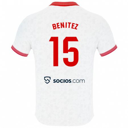 Kandiny Herren Emilio Benítez #15 Weiß Heimtrikot Trikot 2023/24 T-Shirt