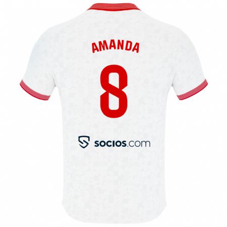 Kandiny Herren Amanda Sampedro Bustos #8 Weiß Heimtrikot Trikot 2023/24 T-Shirt