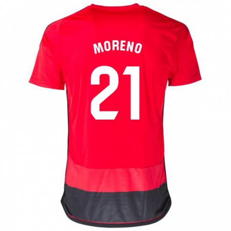 Kandiny Herren Diego Moreno #21 Rot Schwarz Heimtrikot Trikot 2023/24 T-Shirt