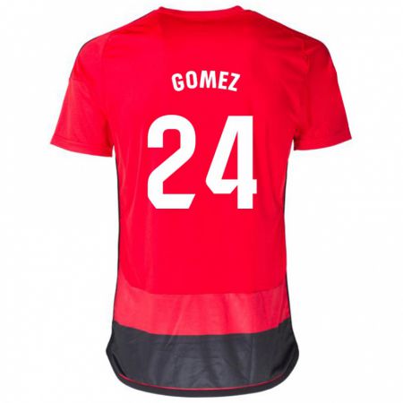 Kandiny Herren Jonathan Gómez #24 Rot Schwarz Heimtrikot Trikot 2023/24 T-Shirt