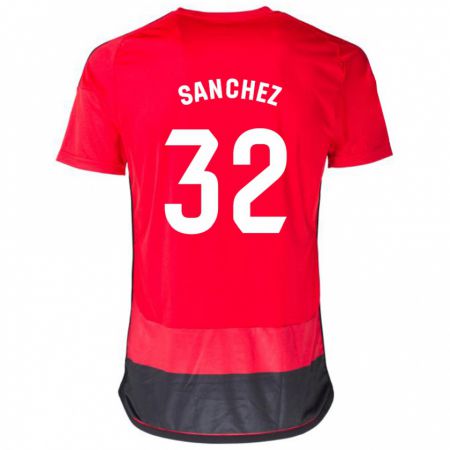 Kandiny Herren Rubén Sánchez #32 Rot Schwarz Heimtrikot Trikot 2023/24 T-Shirt